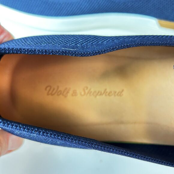 Wolf & Shepherd NWOT Derby Navy SwiftKnit Mesh Leather Slip On Loafer Size 14 - Picture 8 of 15